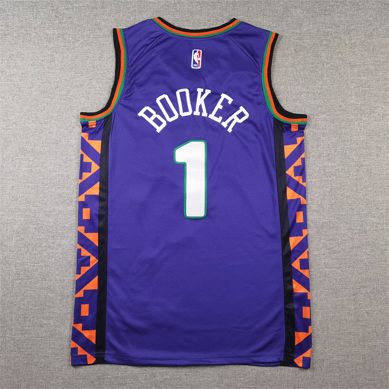 Men Phoenix Suns 1 Booker purple 2024 2025 NBA jersey